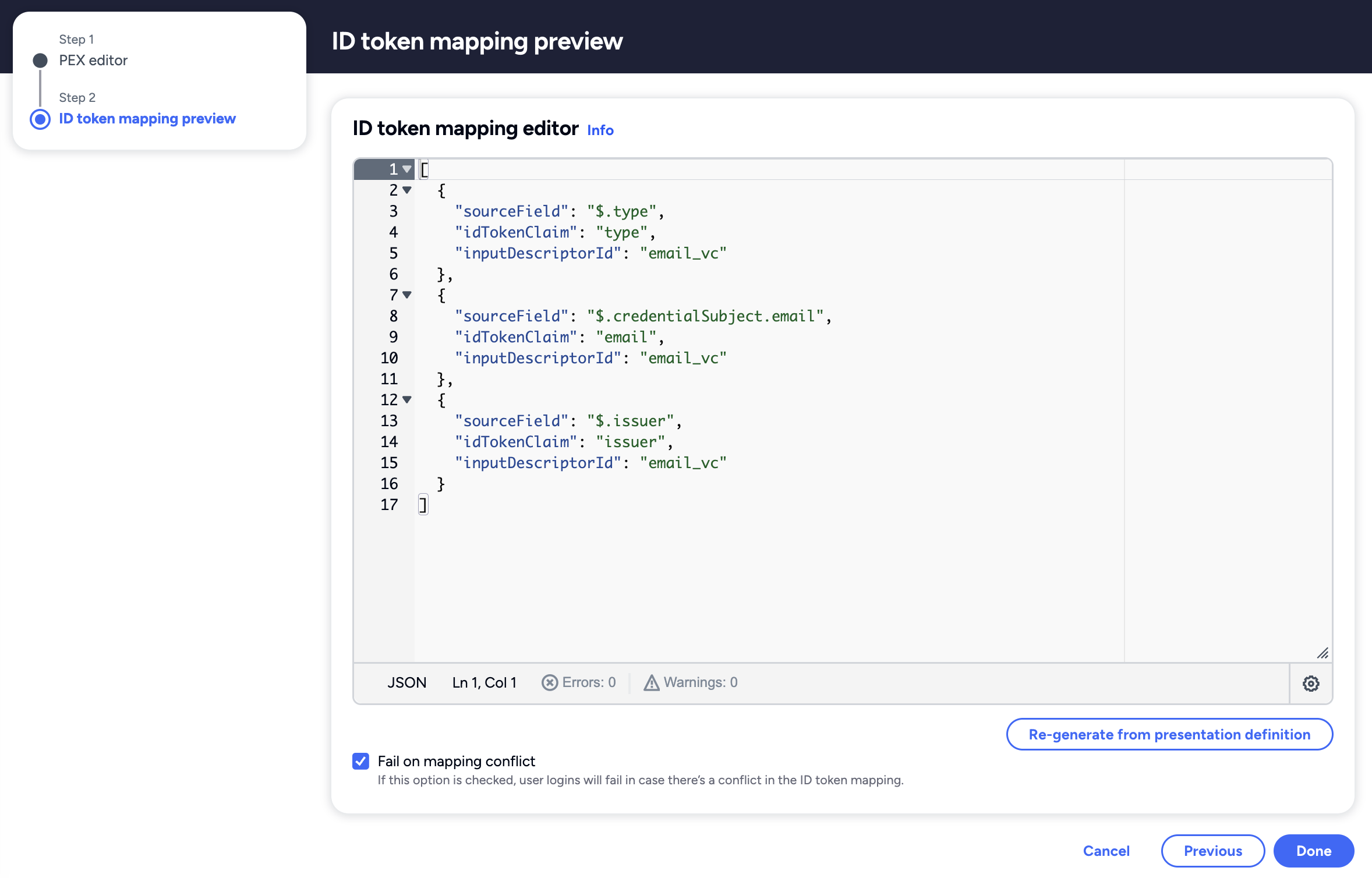 Modify ID Token Mapping