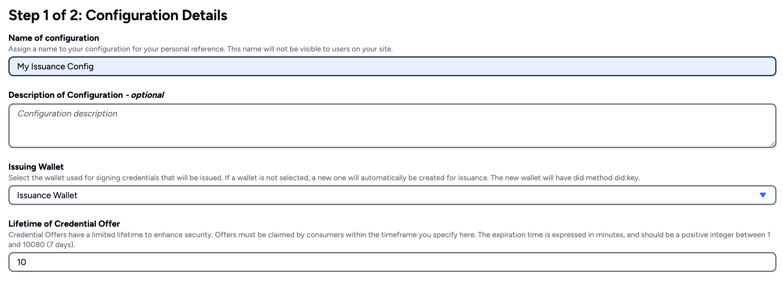 Create Credential Issuance