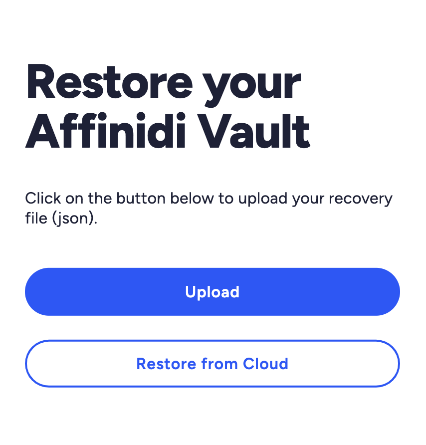 Restore from backup