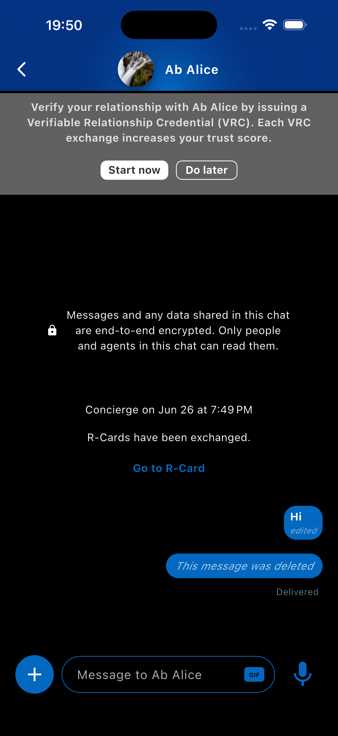 Delete message