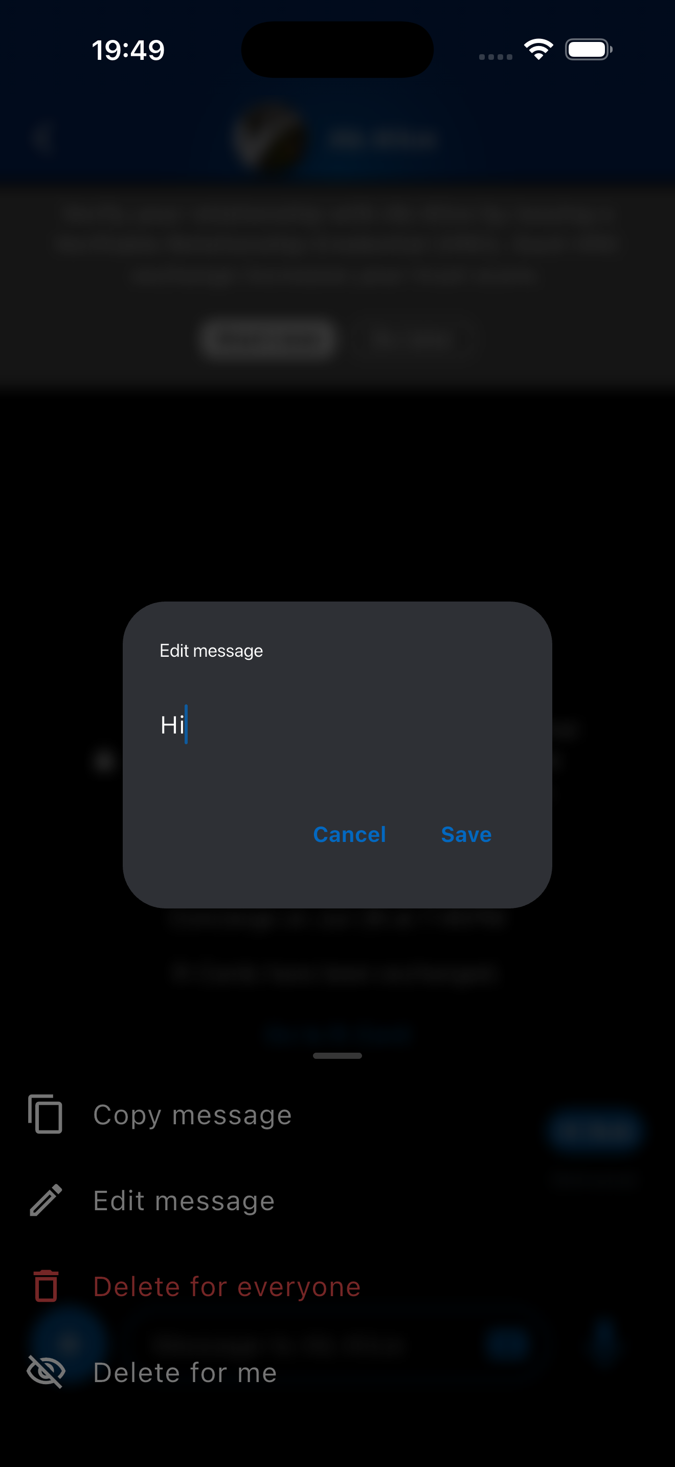 Edit message