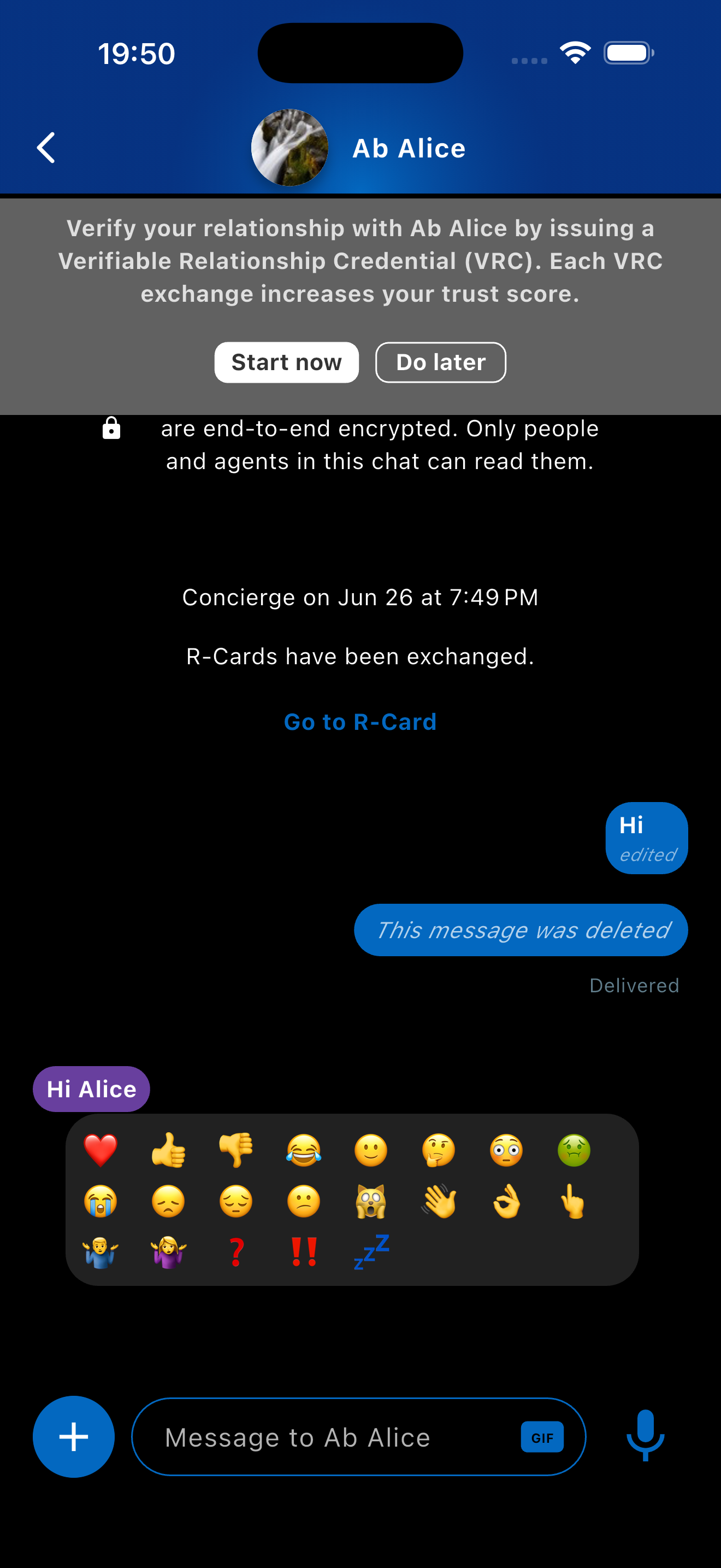 Emoji reactions