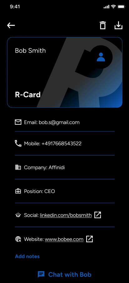 R-Card received in thread