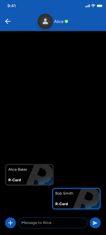 Visible to both parties in chat