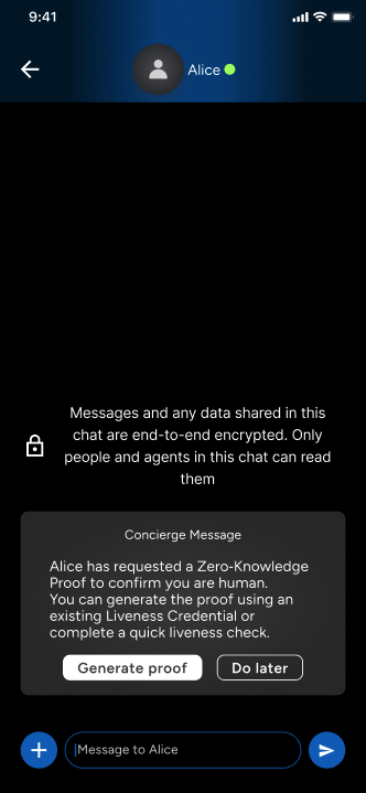Send liveness request