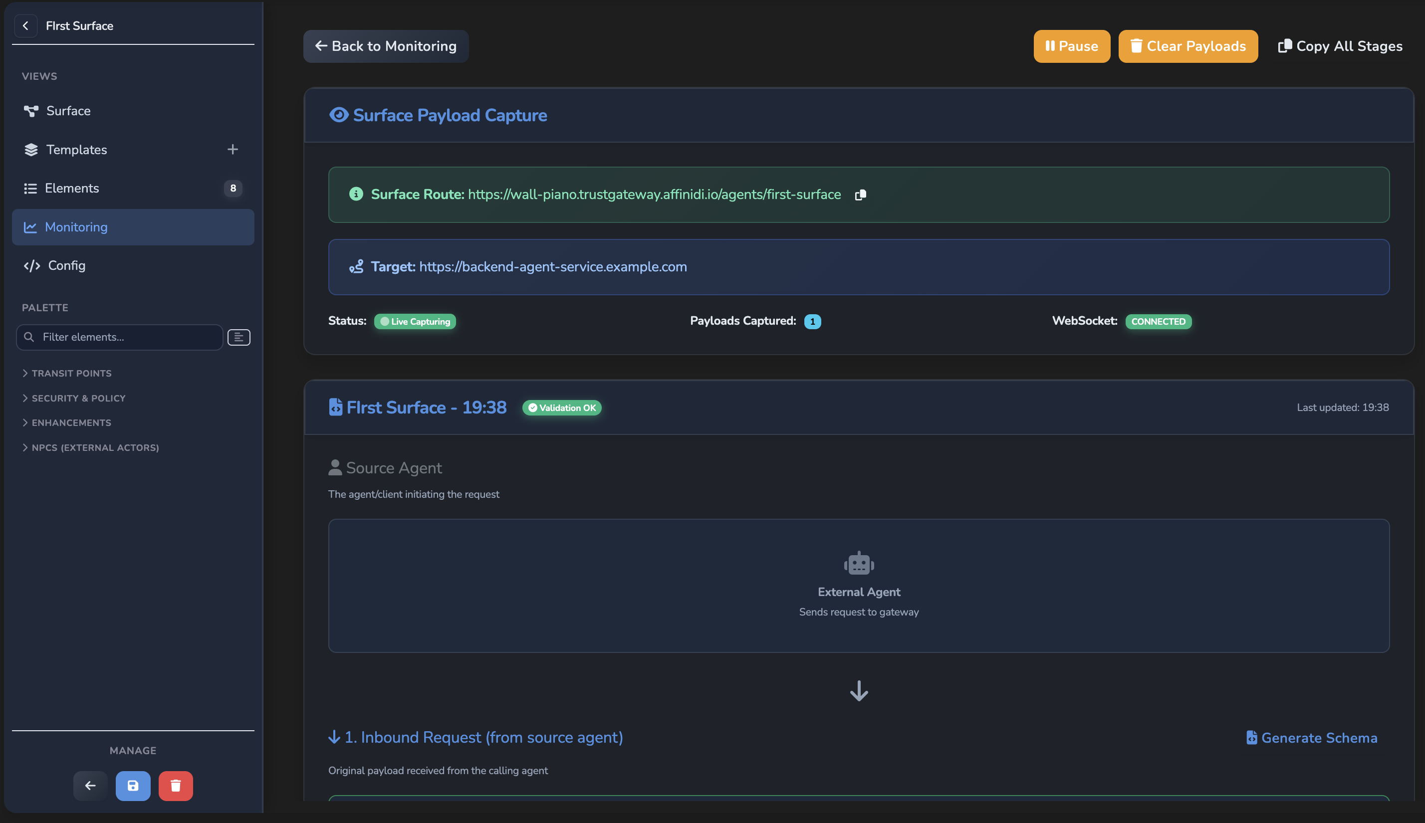 Surface canvas monitoring - capture