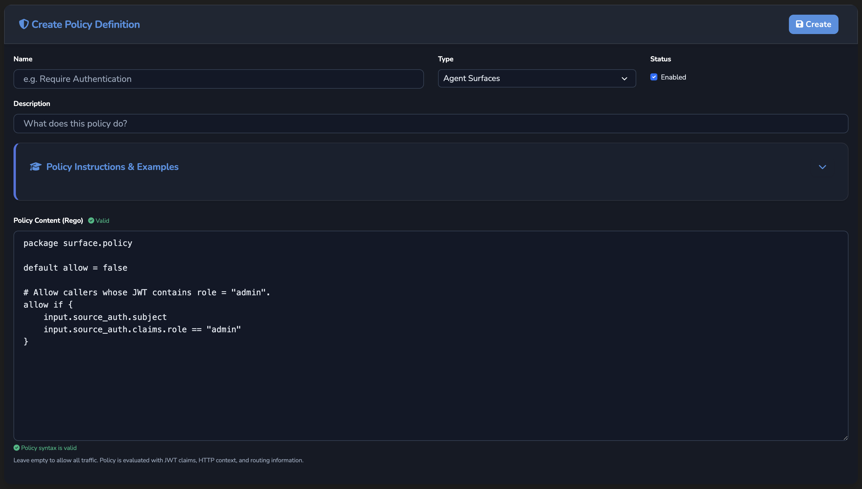 Surface target caller context MCP