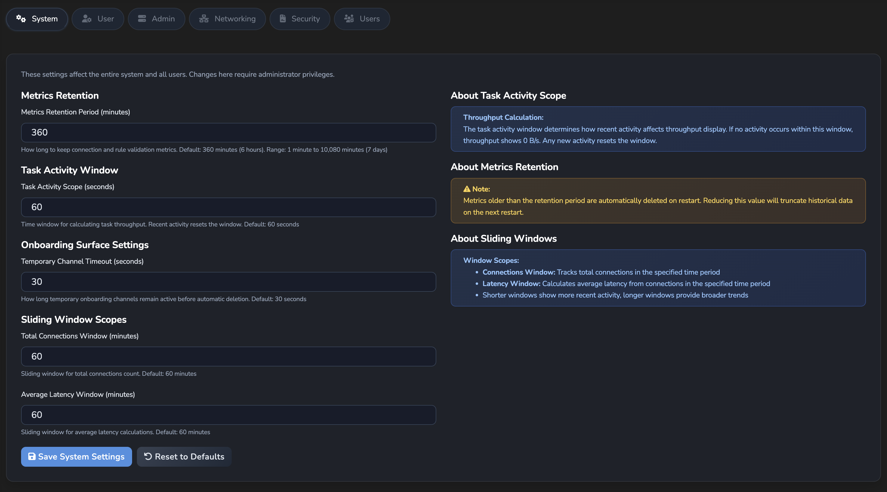 Agent Gateway settings
