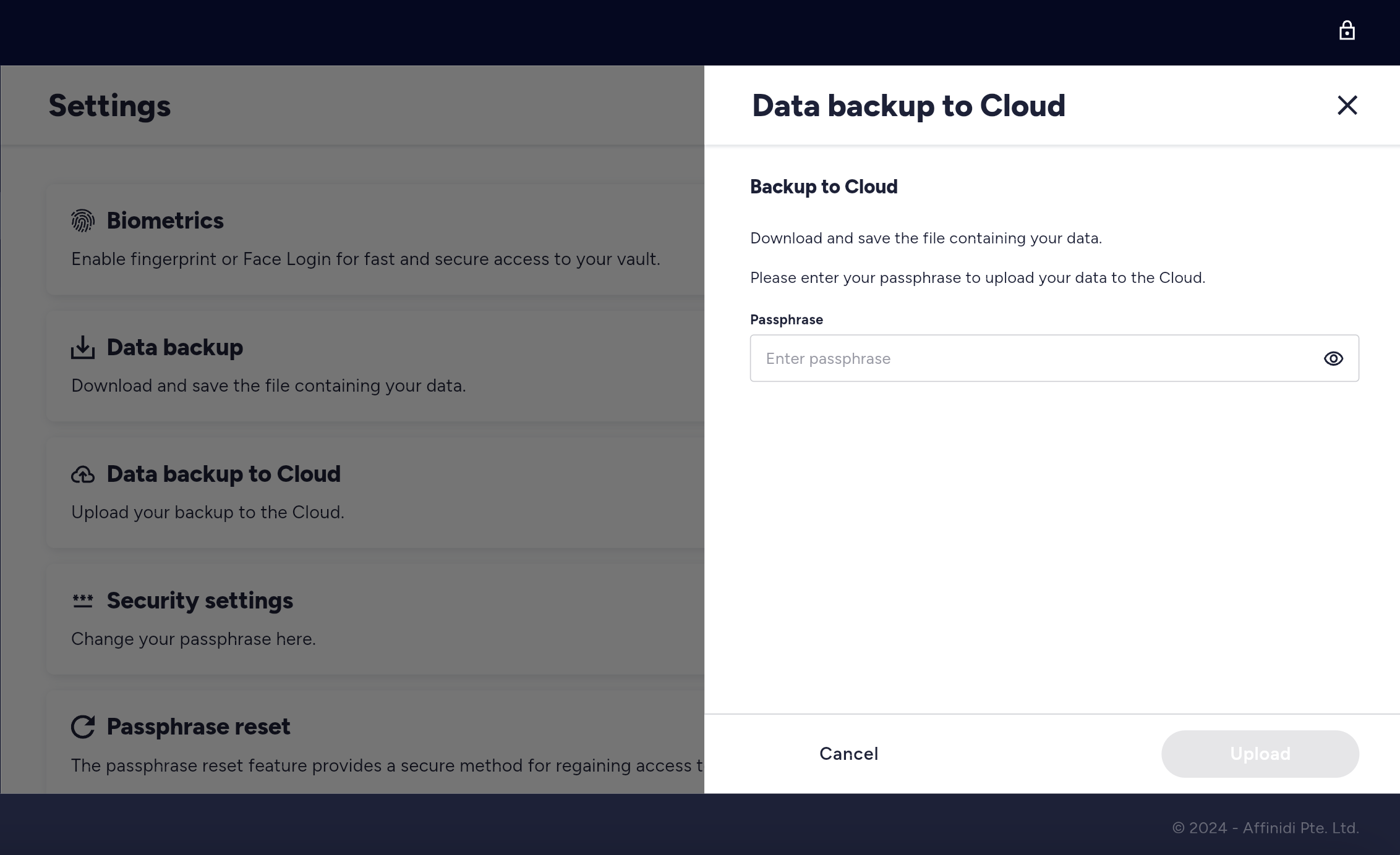 Data backup to Cloud