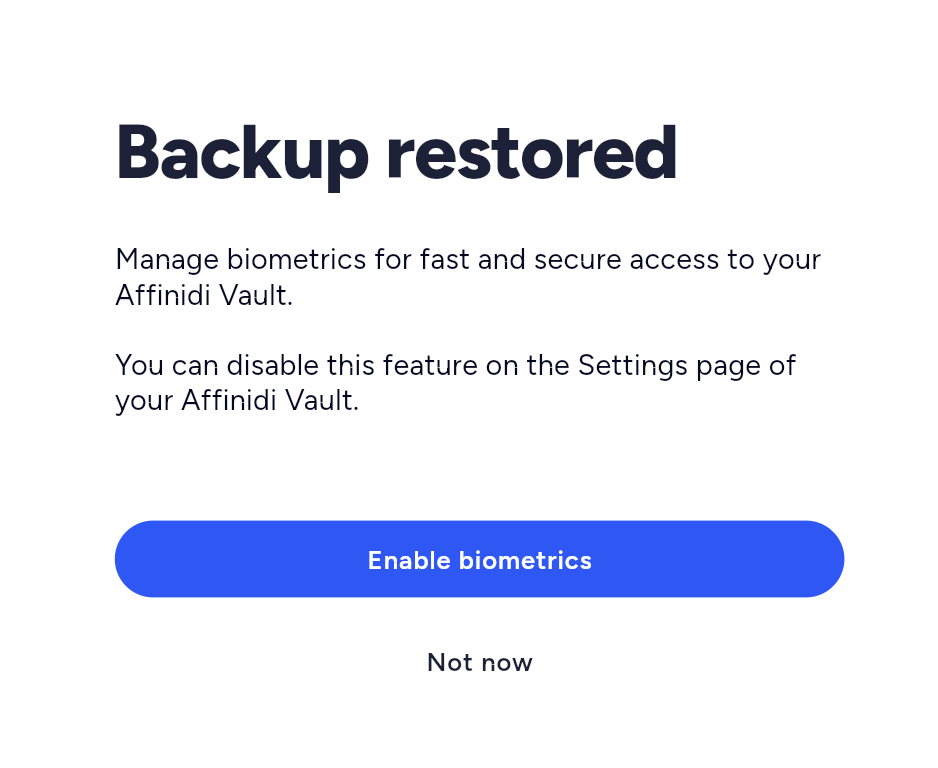 Backup restore success