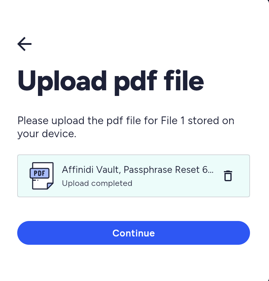 Upload PDF file complete